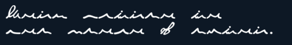 illegible gibberish meant to convey English speech