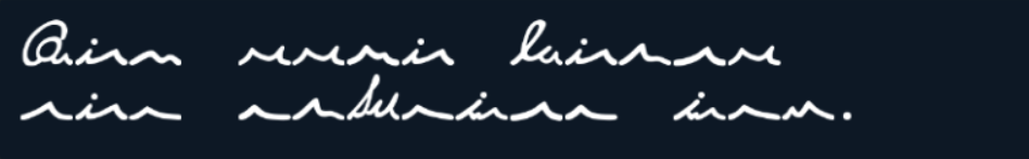 illegible gibberish meant to convey English speech