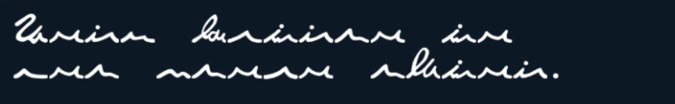 illegible gibberish meant to convey English speech