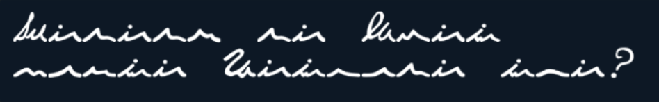 illegible gibberish meant to convey English speech