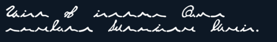 illegible gibberish meant to convey English speech