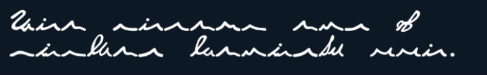 illegible gibberish meant to convey English speech