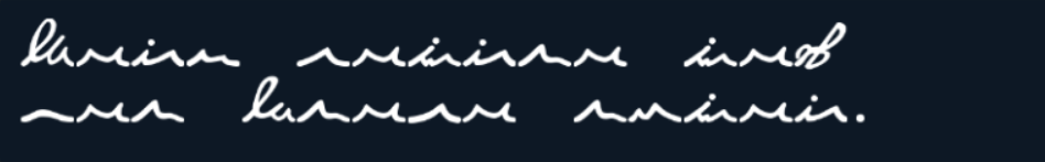 illegible gibberish meant to convey English speech