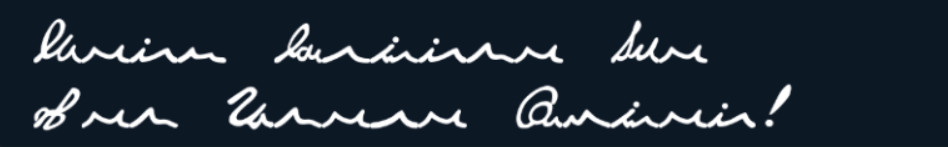 illegible gibberish meant to convey English speech