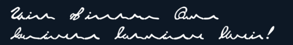 illegible gibberish meant to convey English speech