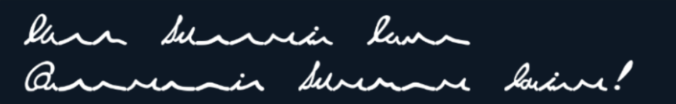 illegible gibberish meant to convey English speech