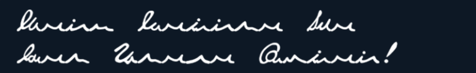 illegible gibberish meant to convey English speech