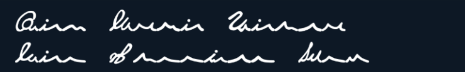 illegible gibberish meant to convey English speech
